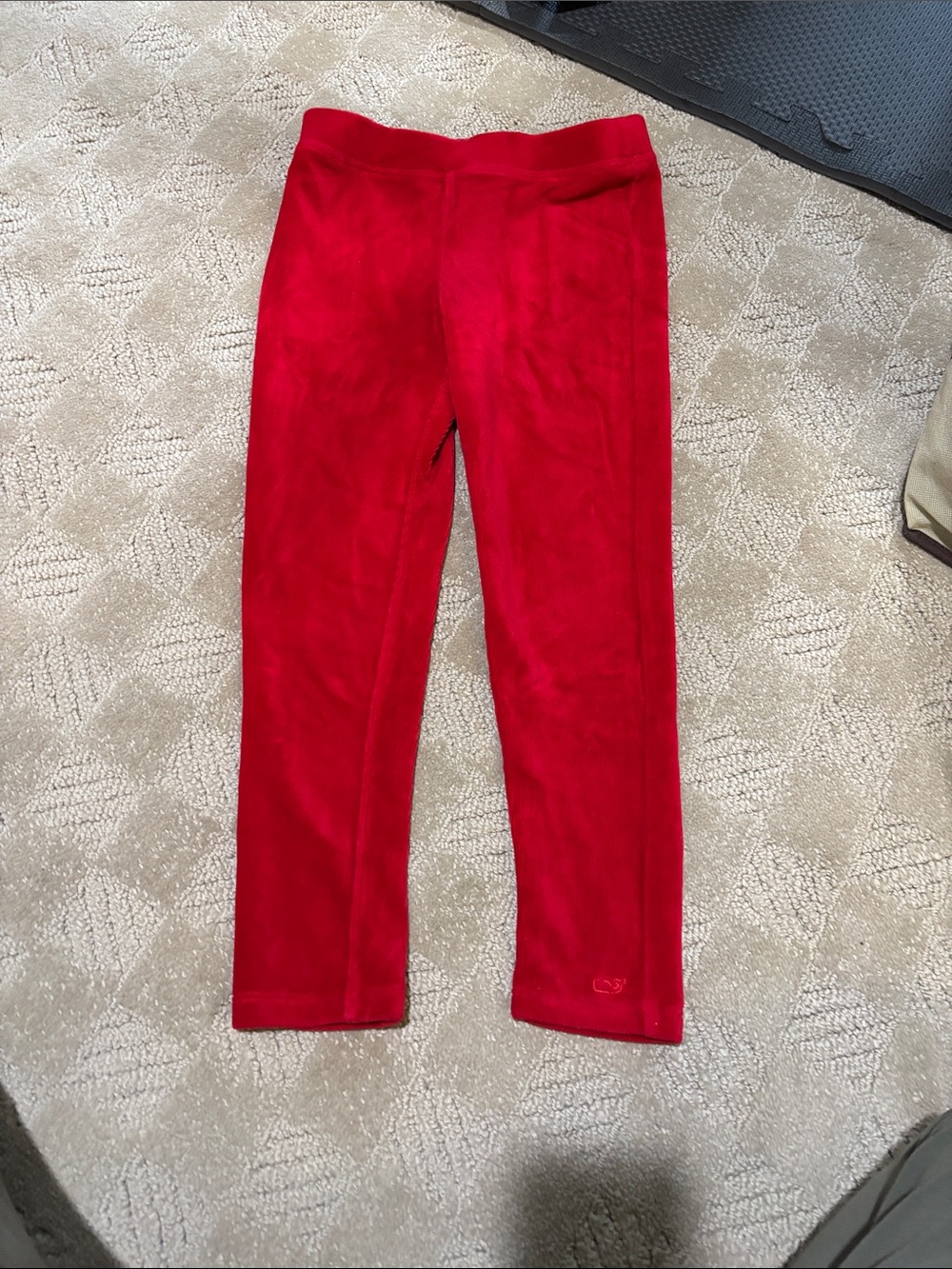 Kids Red velvet like Leggings size 7